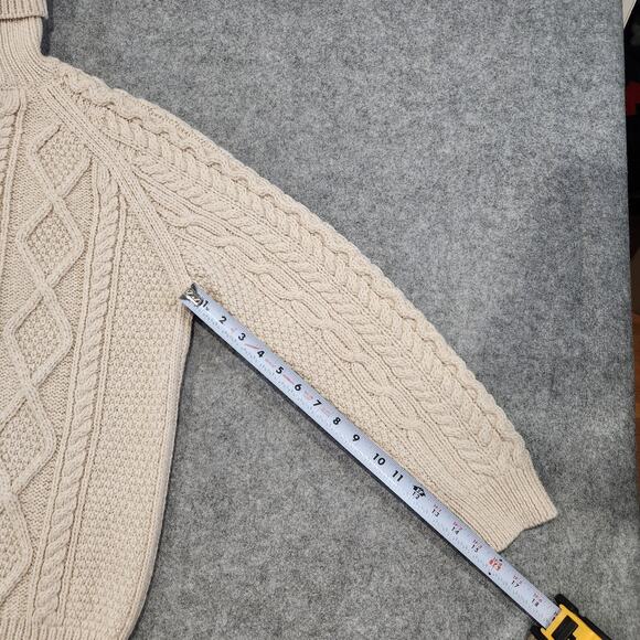 Saol Ireland Womens 2XL 100% Merino Wool Cableknit Turtleneck Pullover Sweater - Picture 10 of 13